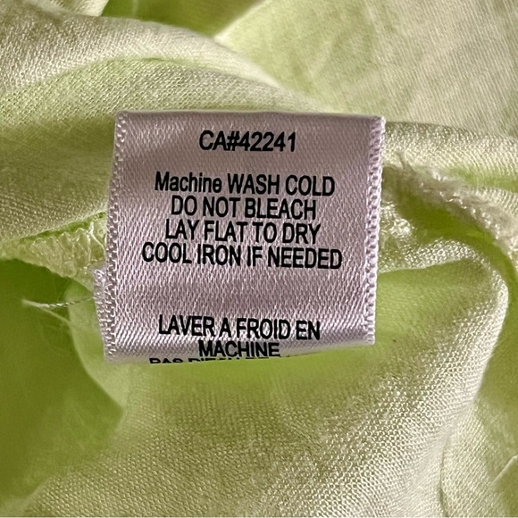 YOUNG FABULOUS & BROKE Linen Blend Sand Dollar Mini Shirt Dress Small Aloe - Picture 9 of 10